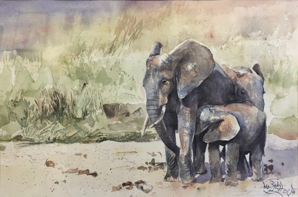 Famiglia: acquerello su carta arches, 30x20